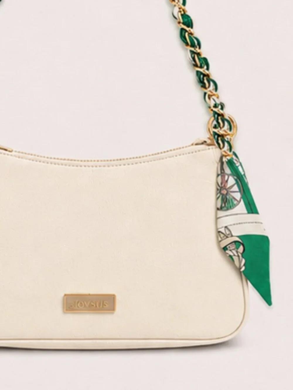 Ribbon Chain Phone Crossbody Lanyard with clear Tether Patch